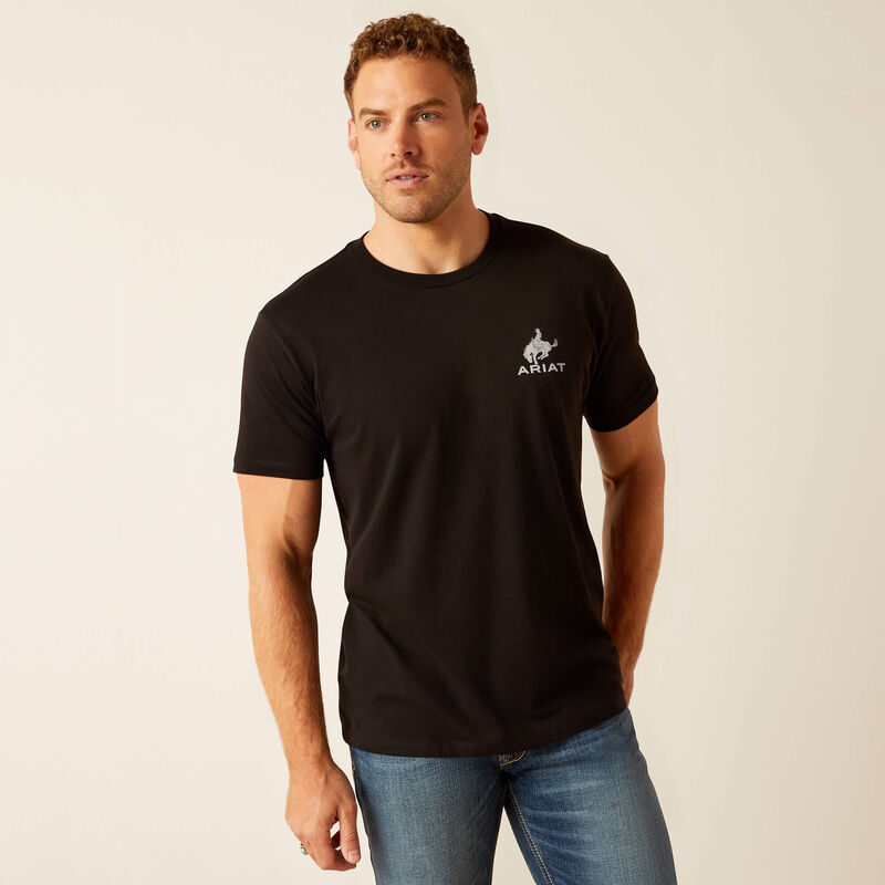 Ariat Bronco Flag Men's T-Shirt | 10047897