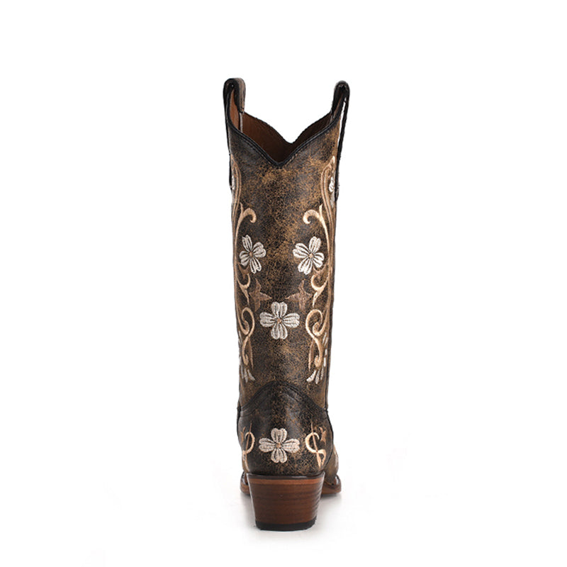 Circle G Ladies Floral Embroidered Boot | L5175