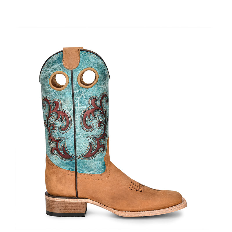 L5910 | Honey & Turquoise Inlay Boot