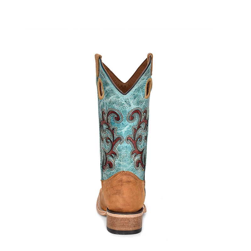 L5910 | Honey & Turquoise Inlay Boot