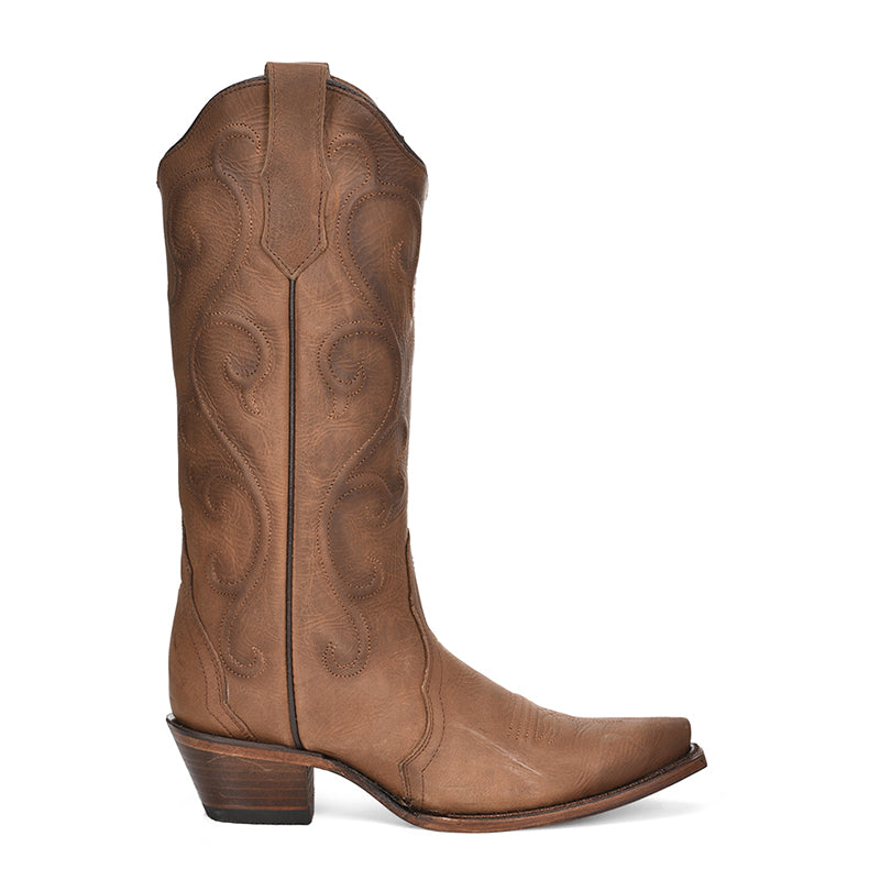 L6014 | Women's Cinnamon Embroidered Western Boot