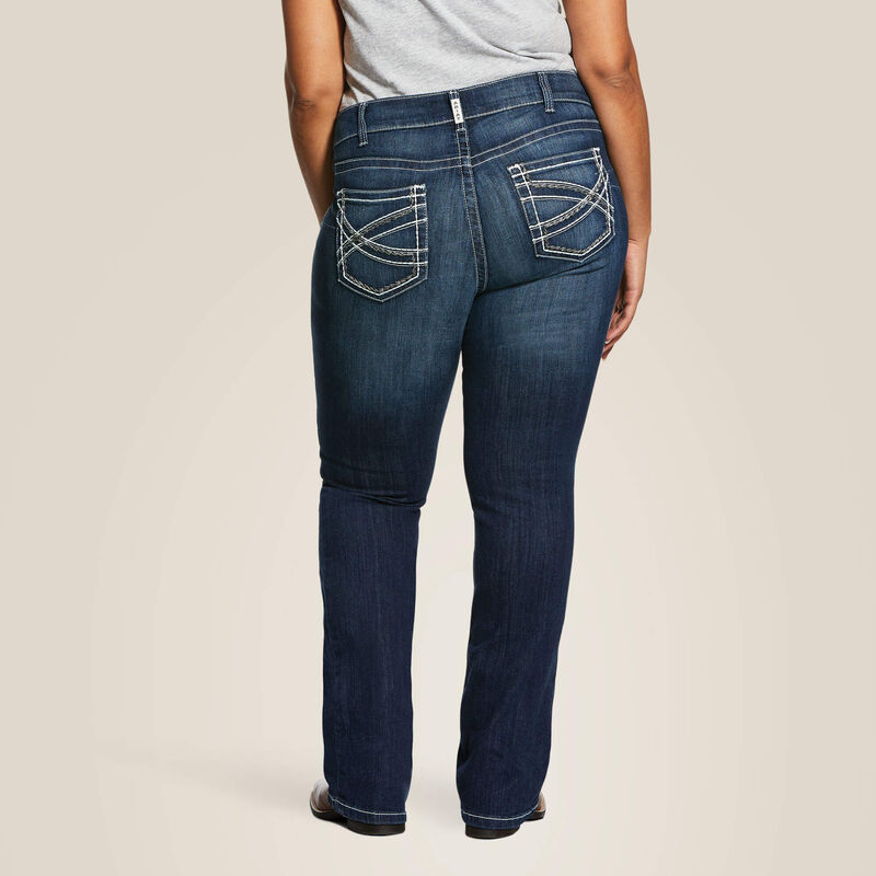 R.E.A.L. Ladies Mid Rise Stretch Entwined Boot Cut Jean | 10017510