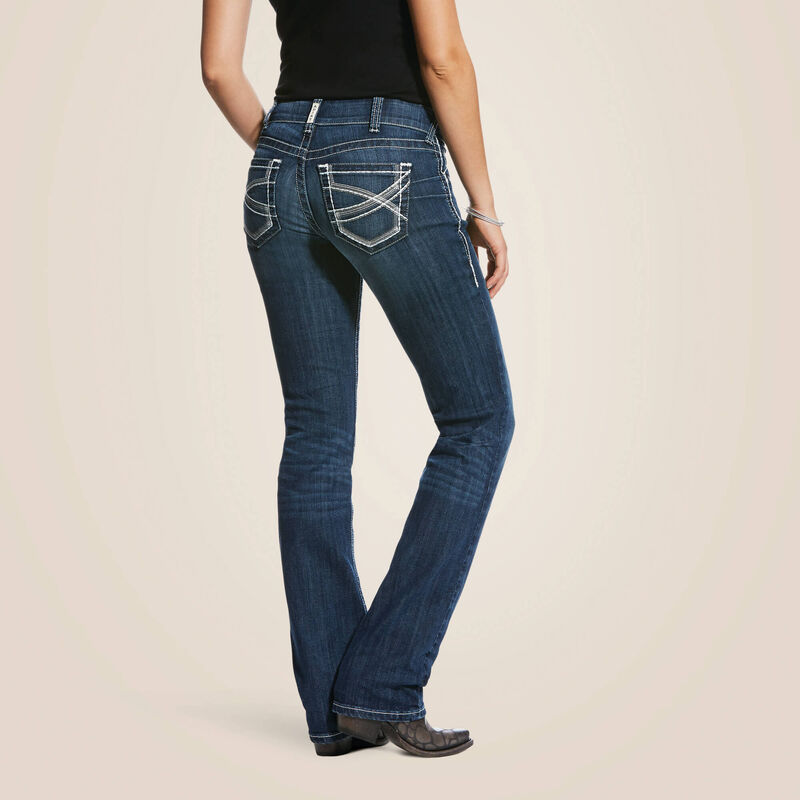 R.E.A.L. Woman's Mid Rise Stretch Ivy Stackable Straight Leg Jean | 10024300