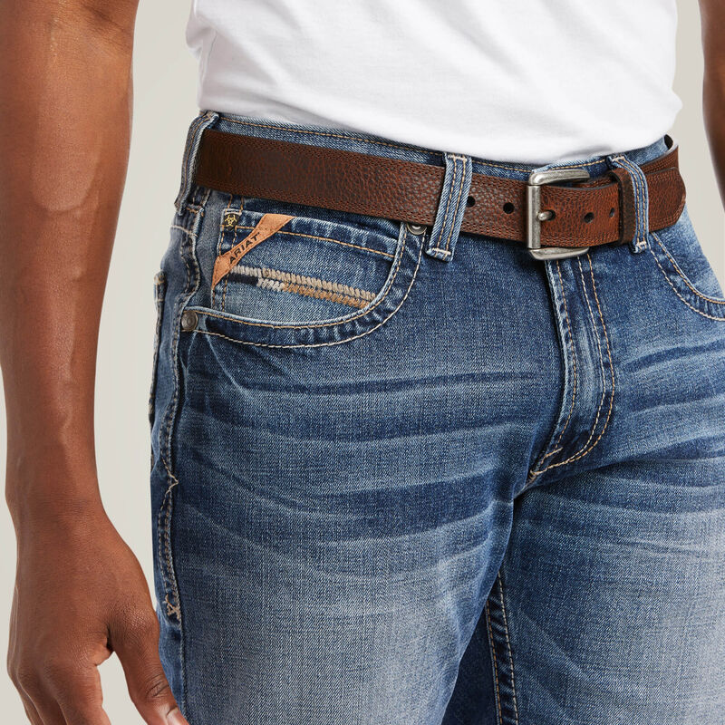 M4 Men's Low Rise Stretch Longspur Stackable Straight Leg Jean | 10036879