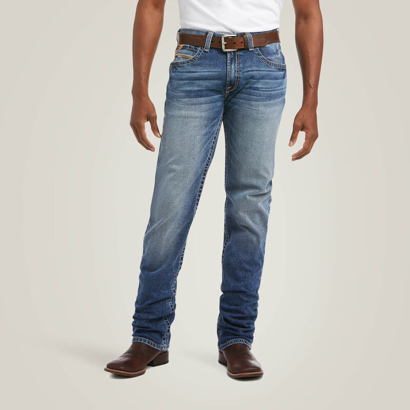 M4 Men's Low Rise Stretch Longspur Stackable Straight Leg Jean | 10036879