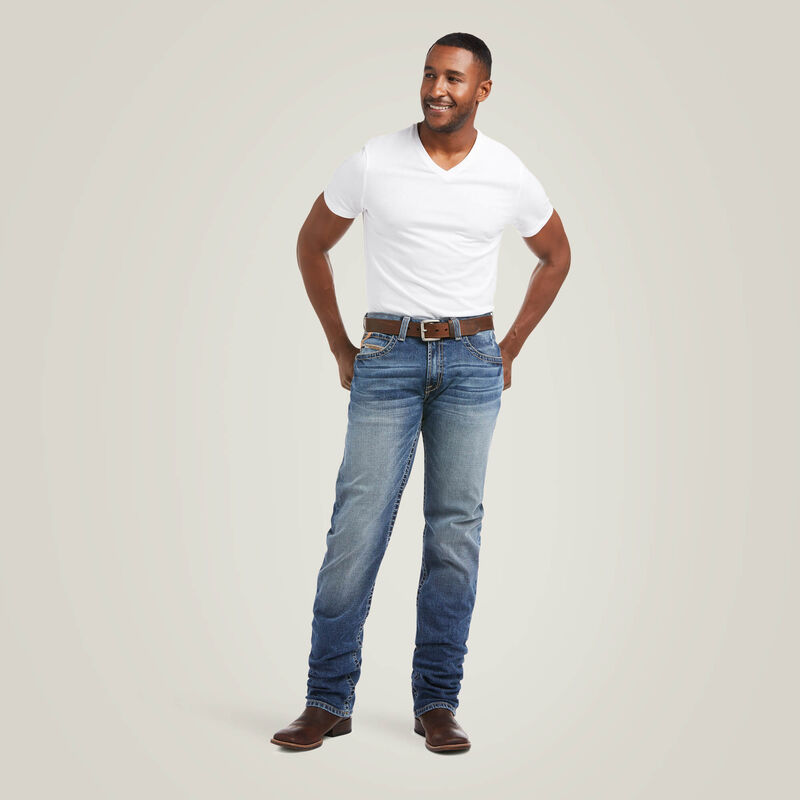 M4 Men's Low Rise Stretch Longspur Stackable Straight Leg Jean | 10036879