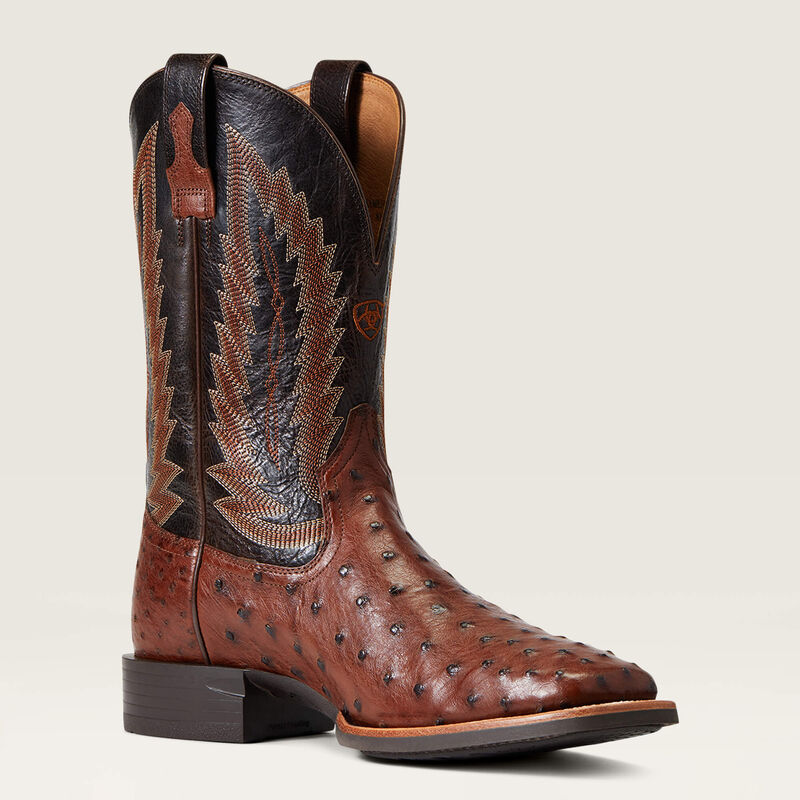 Durango Rebel Western Boots For Men - Coffee & Cactus Pull-On Square Toe Work Boots