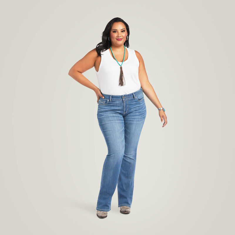 R.E.A.L. Woman's Mid Rise Allessandra Boot Cut Jean | 10040796