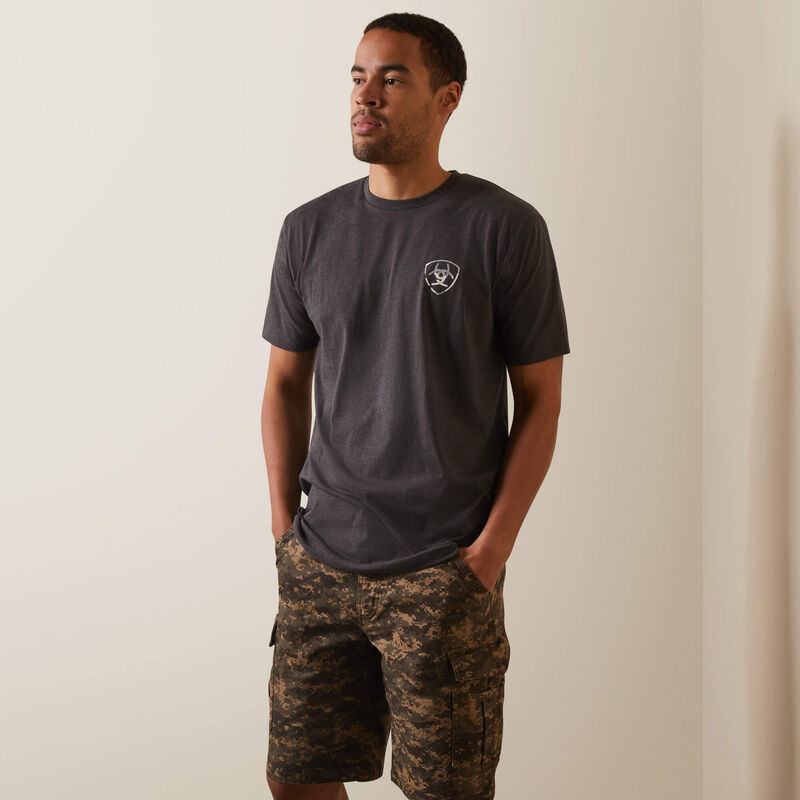 Ariat Tonal Camo Flag Men's T-Shirt | 10044778