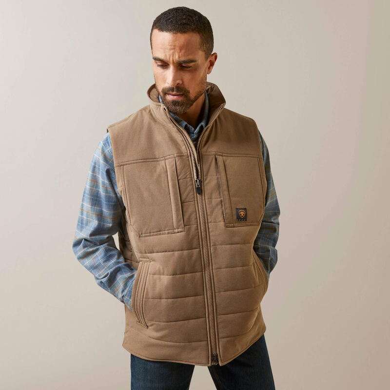 Rebar Valiant Men's Stretch Canvas Water Resistant Insulated Vest | 10046646