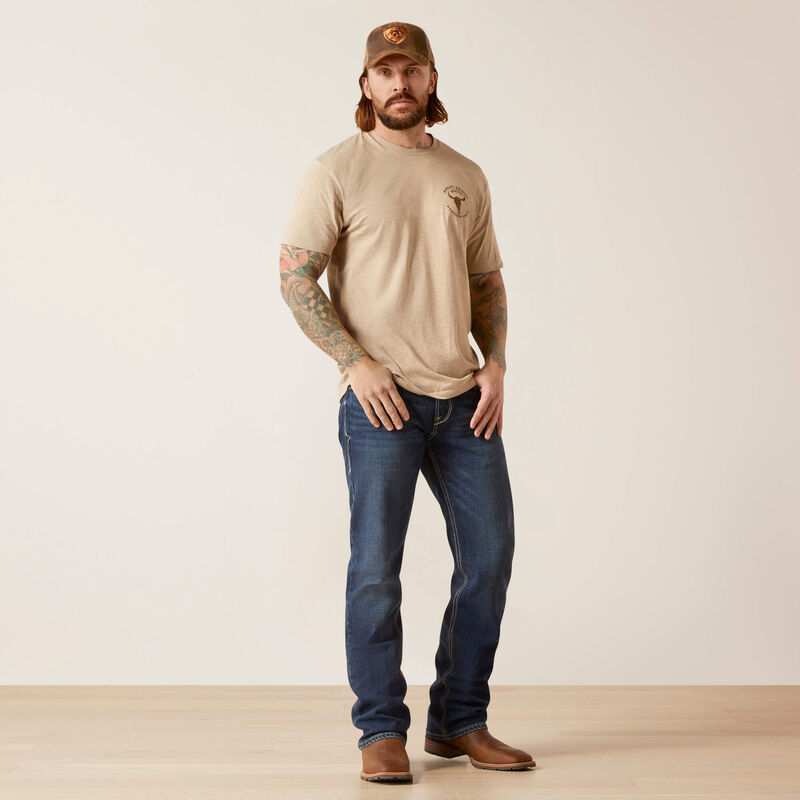 Men's Ariat Bison Skull T-Shirt | 10047613