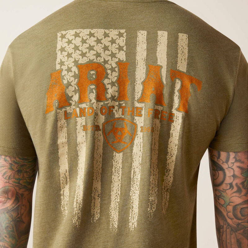 Ariat Men's Western Vertical Flag T-Shirt | 10047616