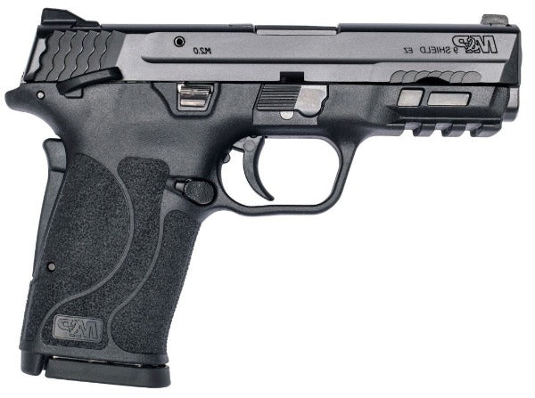 Smith & Wesson 12436 M&P Shield EZ M2.0 Micro-Compact Frame 9mm Luger 8+1, 3.67" Black Armornite Steel Barrel & Serrated Stainless Steel Slide, Matte Black Polymer Frame w/Picatinny Rail, Thumb/Grip Safety, Ambidextrous118853 | M&p 12436 9mm