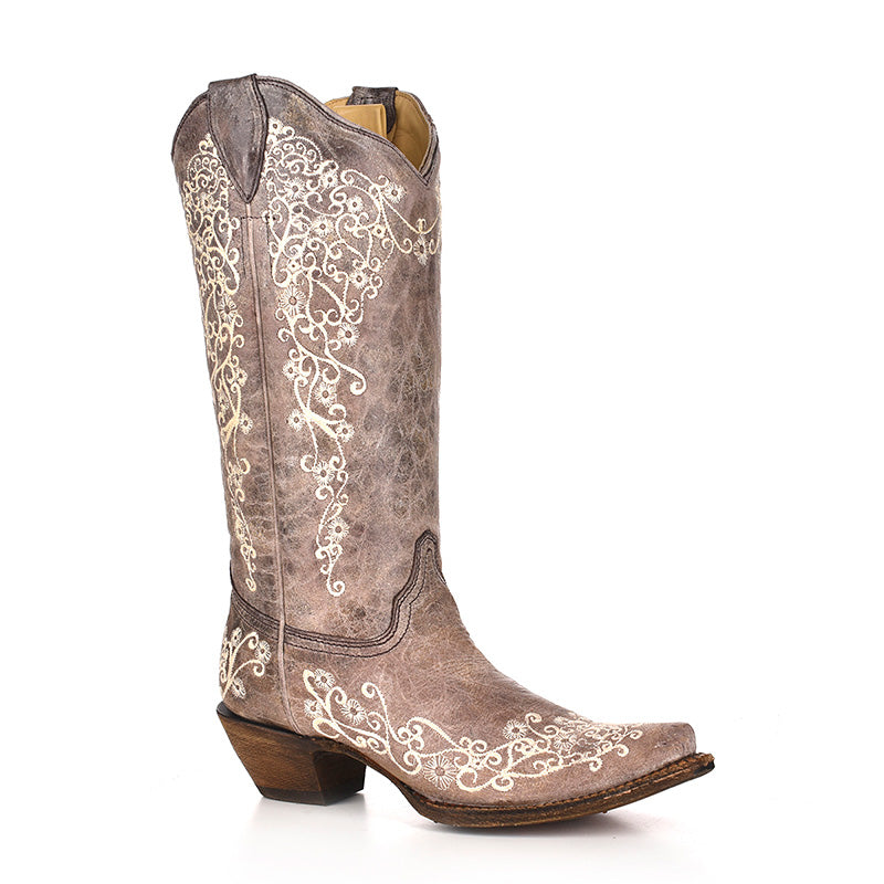 A1094 | Corral Ladies Embroidered Snip Toe Boot
