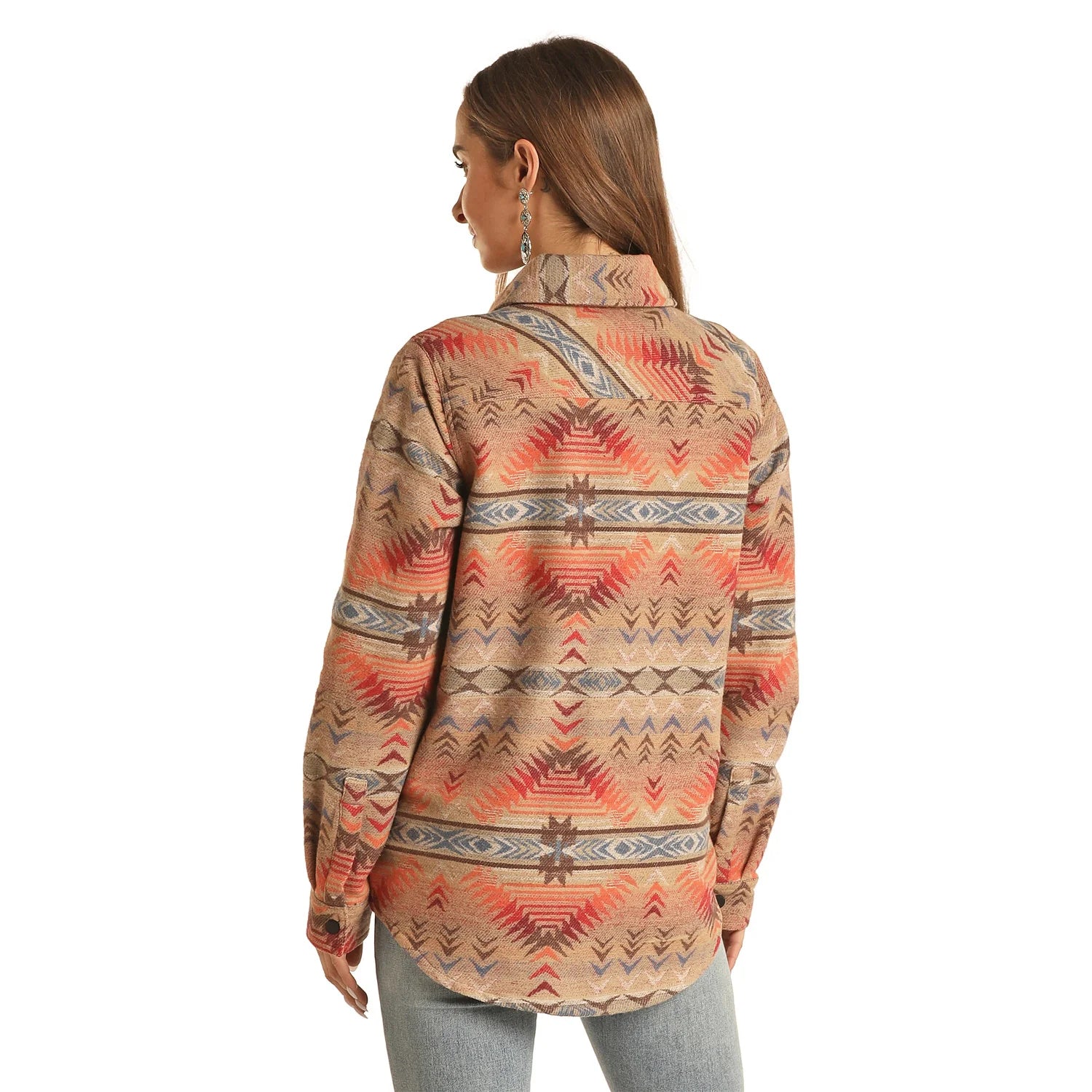 Aztec Women's Long Shacket | Bw92c01932