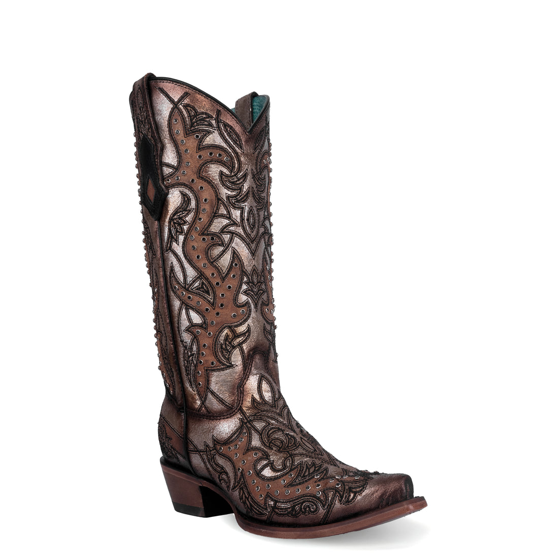 Corral Women's Golden Embroidery & Studded Western Boot | C4041