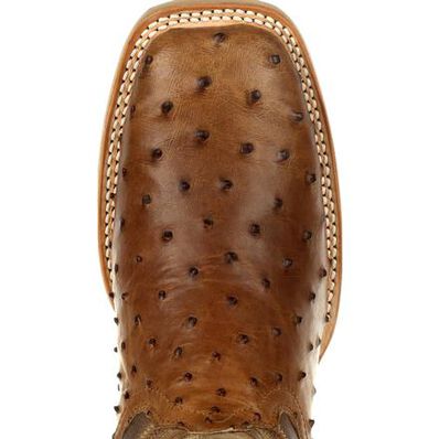 DURANGO® REBEL PRO™ TOBACCO FULL-QUILL OSTRICH WESTERN BOOT | Ddb0307