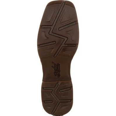 REBEL™ BY DURANGO® BROWN DISTRESSED FLAG EMBROIDERY WESTERN BOOT | Ddb0314