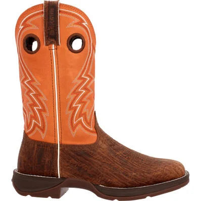 REBEL™ BY DURANGO® CEDAR BARK AND MONARCH ORANGE WESTERN BOOT | DDB0392 |