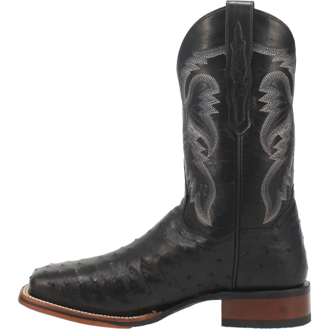 Dan Post Men's Alamosa Black  Full Quill Ostrich Boot | Dp4873