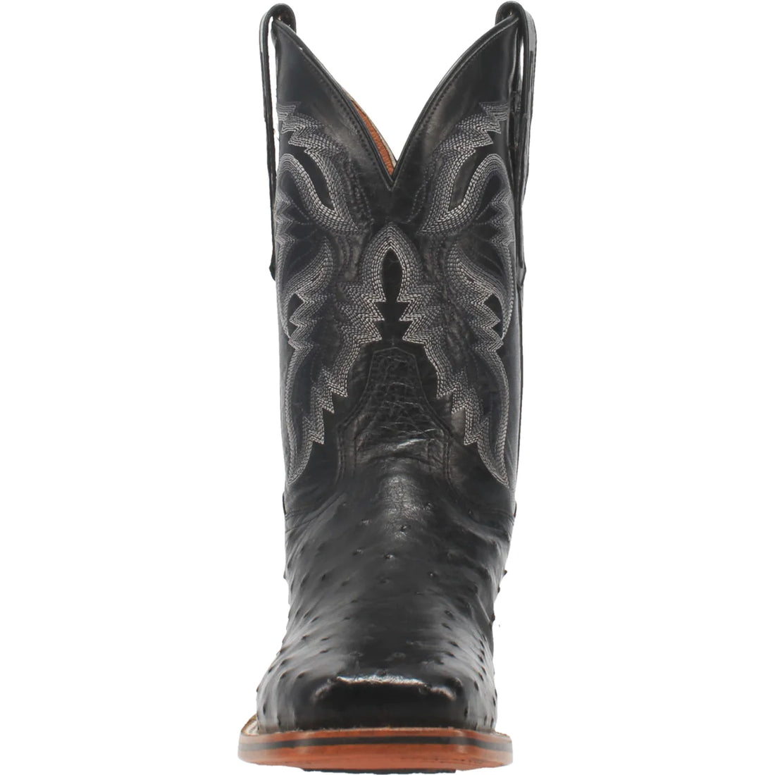 Dan Post Men's Alamosa Black  Full Quill Ostrich Boot | Dp4873
