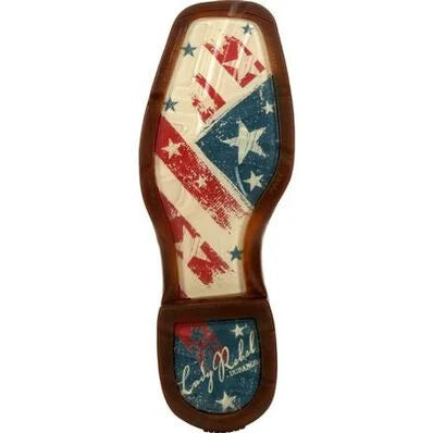 LADY REBEL™ BY DURANGO® WOMEN'S DISTRESSED FLAG EMBROIDERY WESTERN BOOT | DRD0394