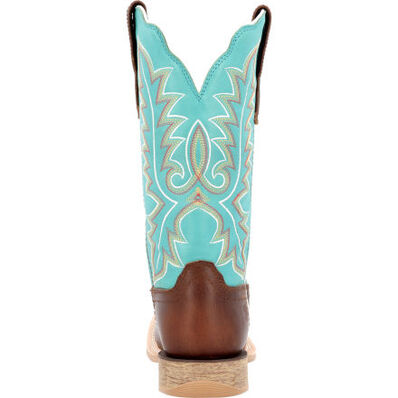 DURANGO® LADY REBEL PRO™ WOMEN’S BAY BROWN ARTIC BLUE WESTERN BOOT | Drd0443