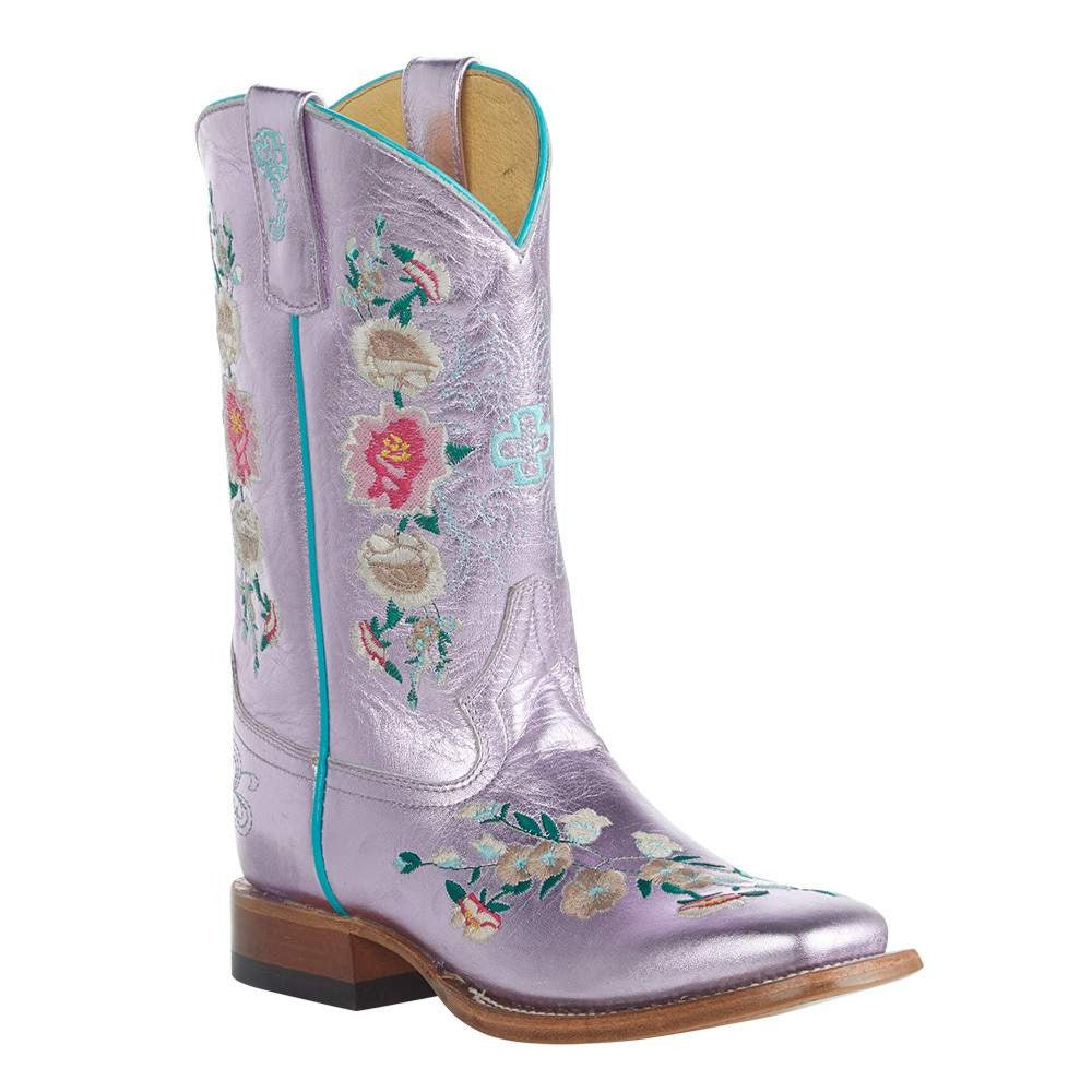 Macie Bean Girls Metallic Floral Boots | MK9209