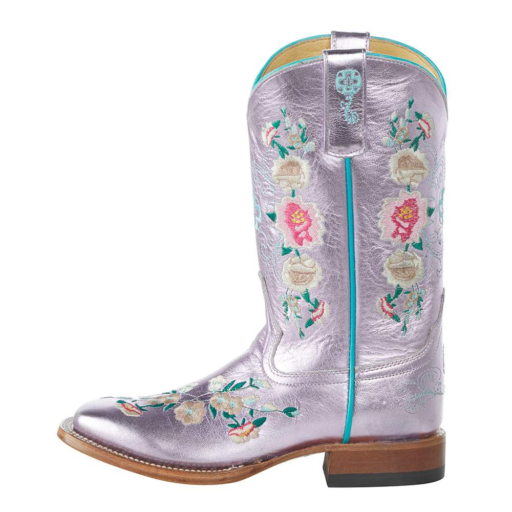Macie Bean Girls Metallic Floral Boots | MK9209