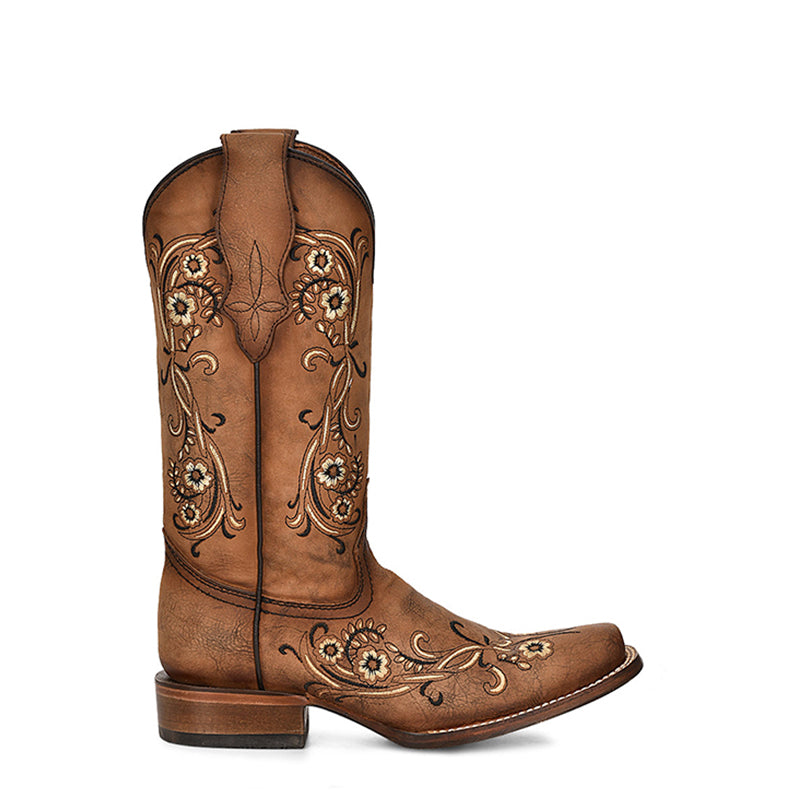 L2063 | Circle G by Corral Sand Floral Embroidered Boot