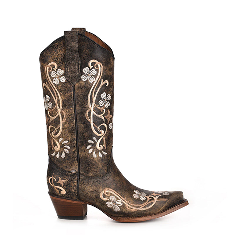 Circle G Ladies Floral Embroidered Boot | L5175