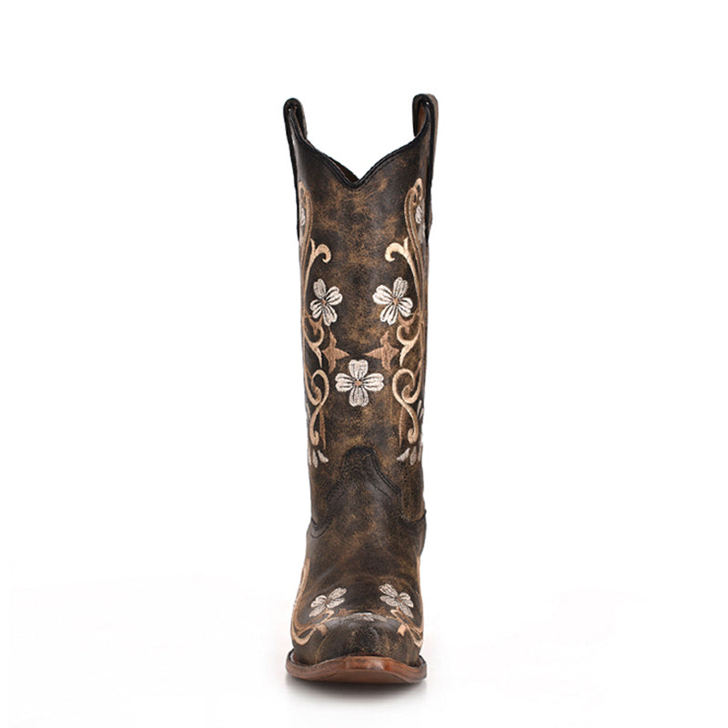 Circle G Ladies Floral Embroidered Boot | L5175