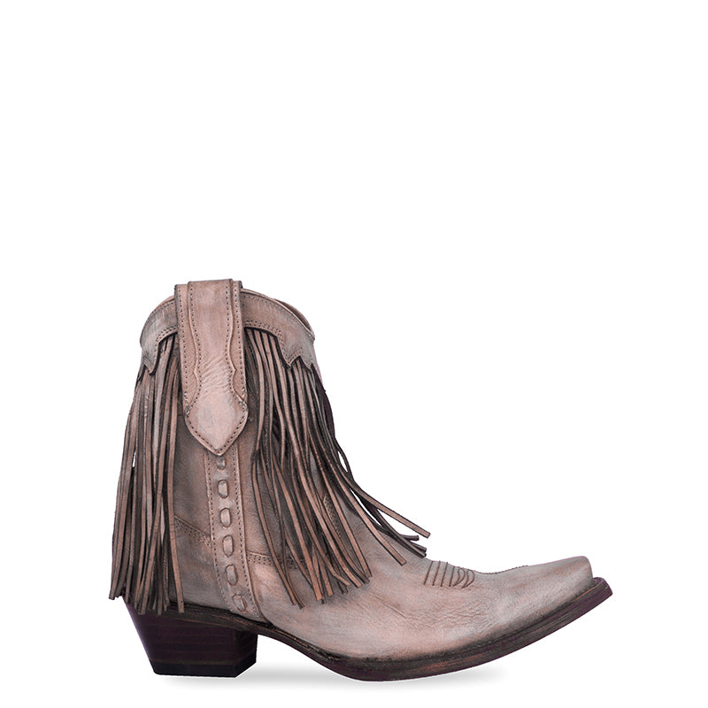 Circle G by Corral Sand Fringe Ankle Boot | L6071