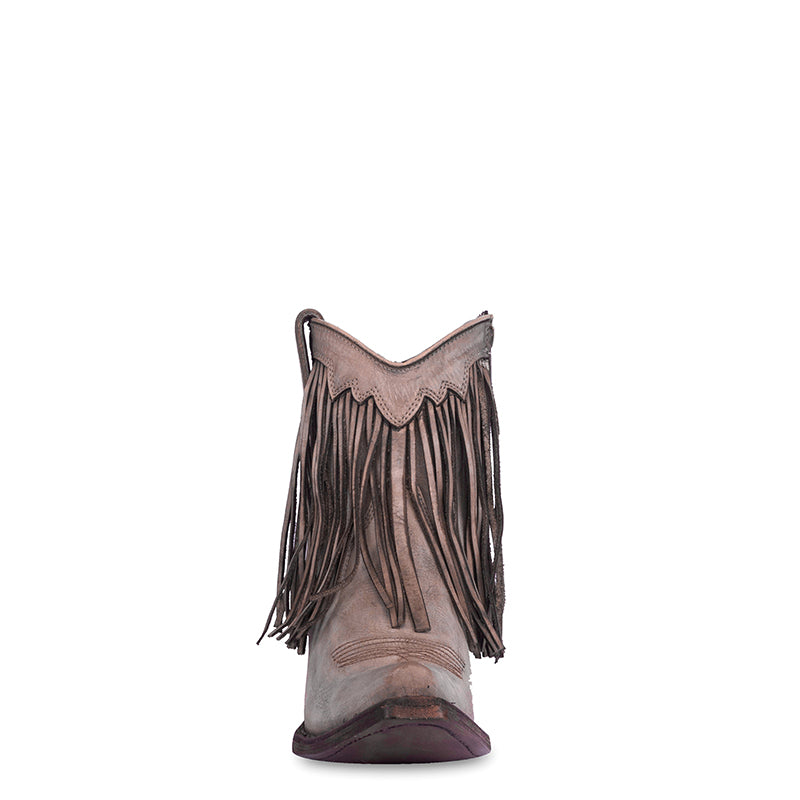 Circle G by Corral Sand Fringe Ankle Boot | L6071