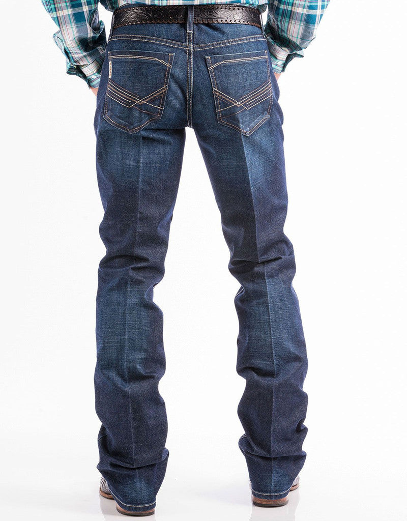 Cinch Cinch Men's Ian Stretch Mid Rise Slim Fit Boot Cut Jeans Dark Stonewas