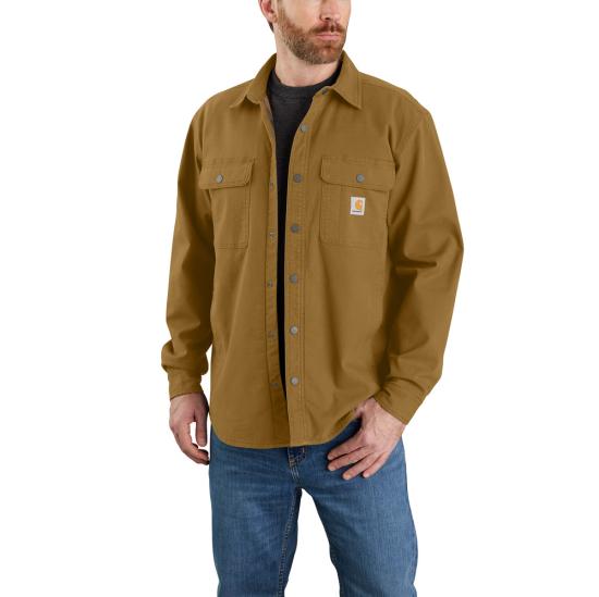 Carhartt Rugged Flex Relaxed Fit Canvas Fleece-Lined Shirt Jac |105419