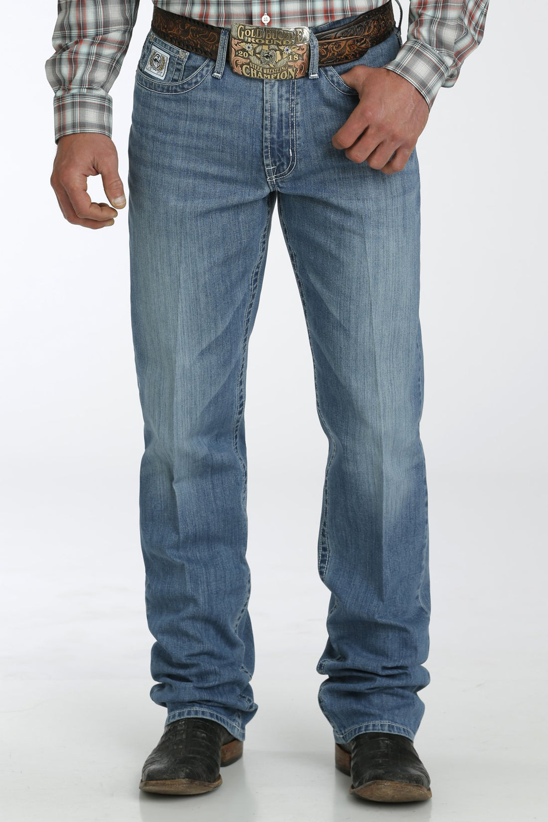 Cinch Men's Relaxed Fit White Label Denim Medium Stonewash | Mb92834056