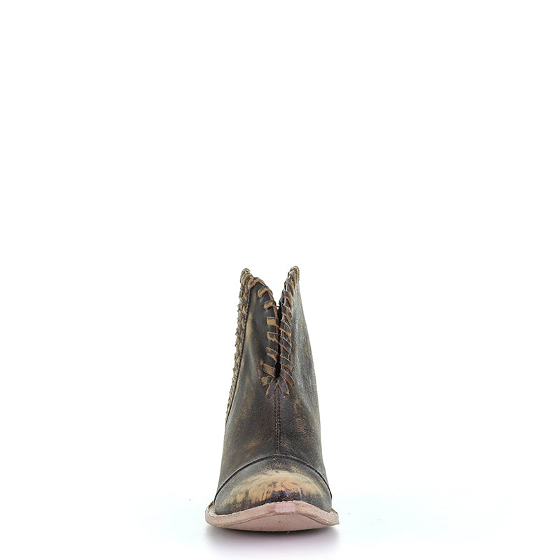 Q5110 | Woven Leather Women's Ankle Boot
